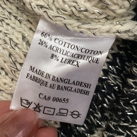 Effortless Coastal Chic Reitmans Striped Knit Cardigan Open Front Minimalist - Picture 11 of 12